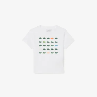 Camiseta de algodón con estampado de cocodrilo