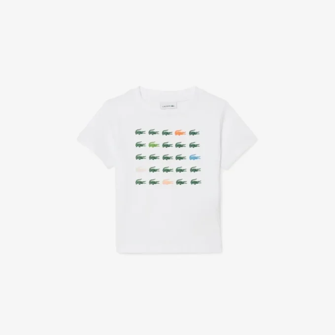 Camiseta de algodón con estampado de cocodrilo