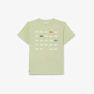 Camiseta de algodón con estampado de cocodrilo