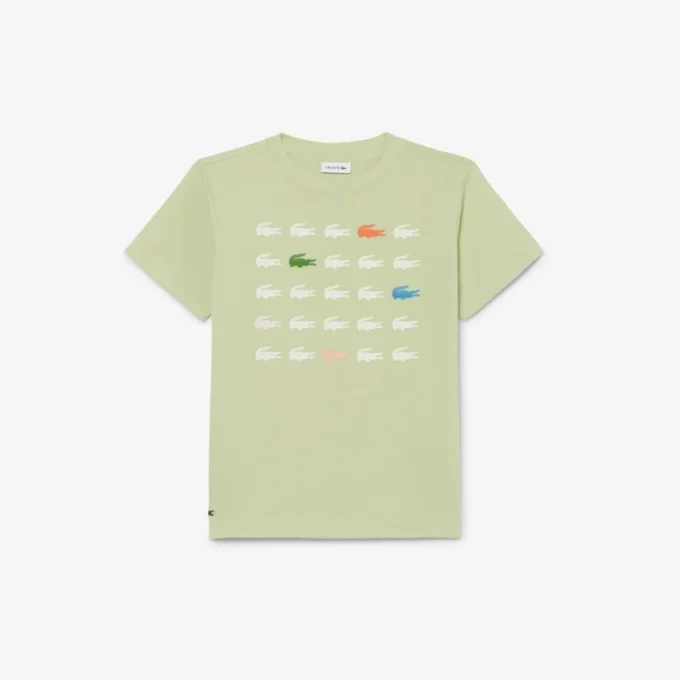 Camiseta de algodón con estampado de cocodrilo