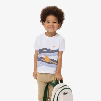 Camiseta de algodón con estampado de cocodrilo