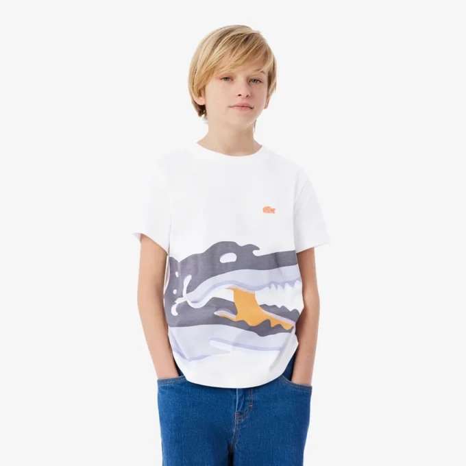 Camiseta de algodón con estampado de cocodrilo