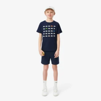 Camiseta de algodón con estampado de cocodrilo