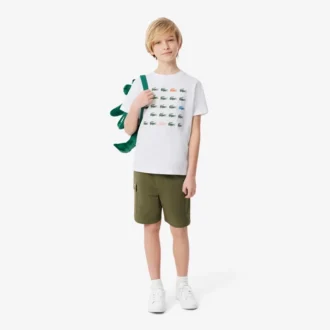 Camiseta de algodón con estampado de cocodrilo