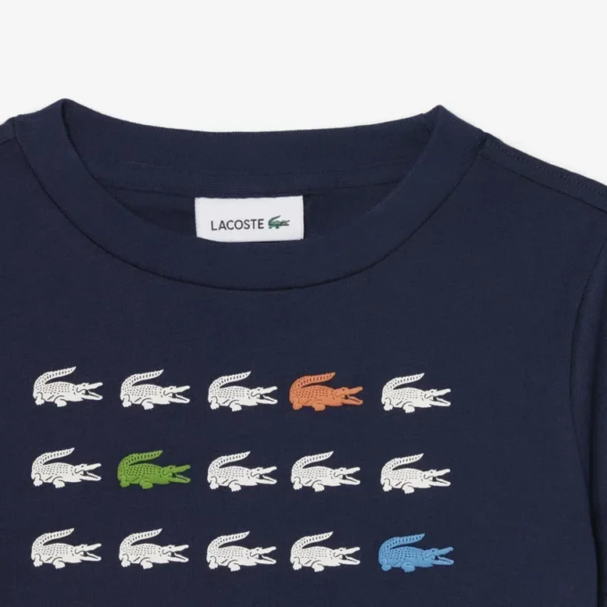 Camiseta de algodón con estampado de cocodrilo