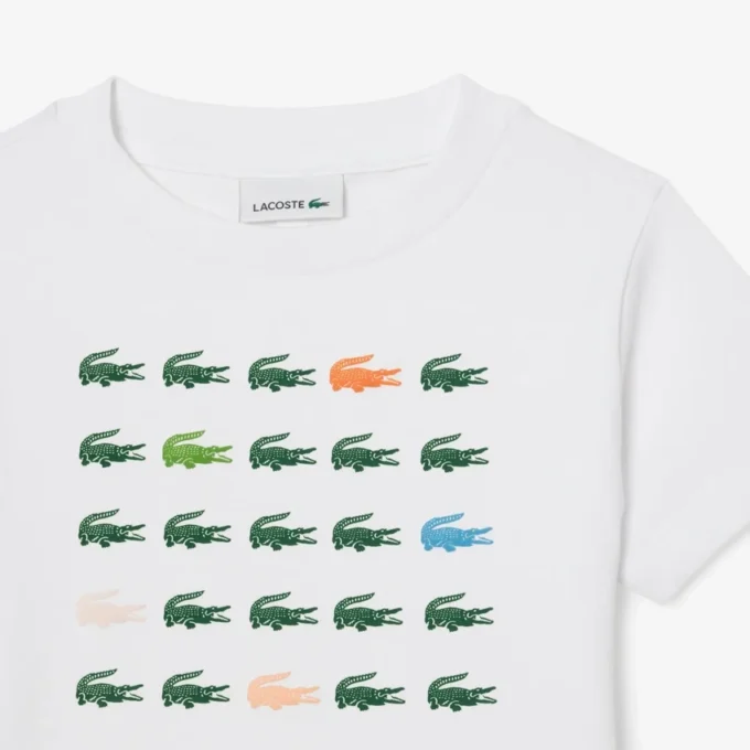 Camiseta de algodón con estampado de cocodrilo