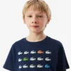 Camiseta de algodón con estampado de cocodrilo
