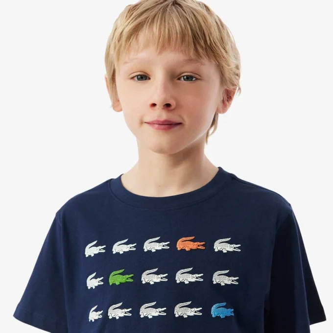 Camiseta de algodón con estampado de cocodrilo