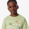 Camiseta de algodón con estampado de cocodrilo