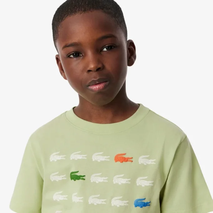 Camiseta de algodón con estampado de cocodrilo