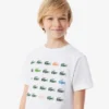 Camiseta de algodón con estampado de cocodrilo