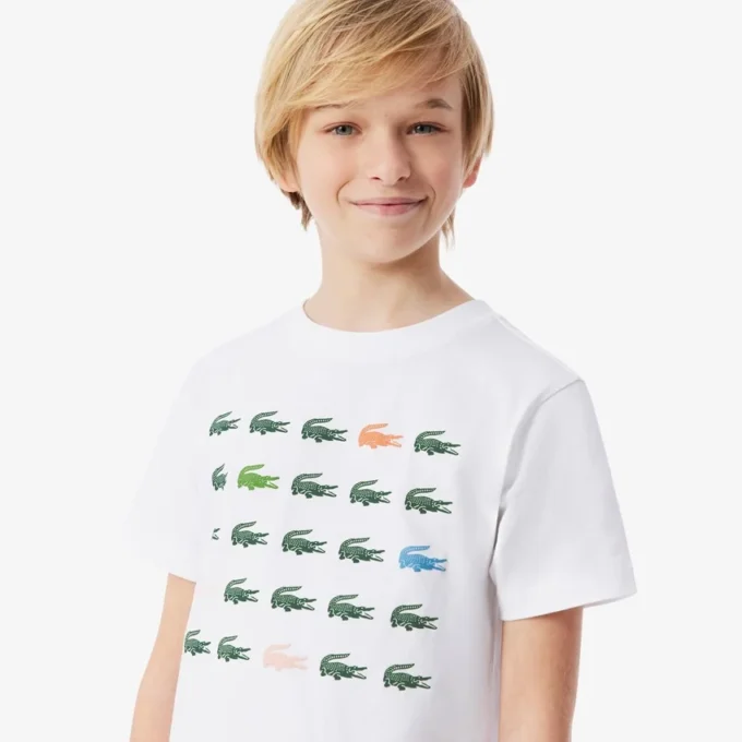 Camiseta de algodón con estampado de cocodrilo