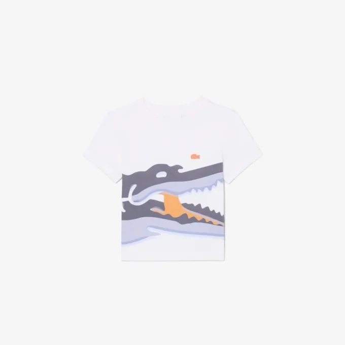 Camiseta de algodón con estampado de cocodrilo