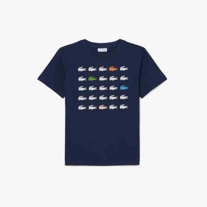 Camiseta de algodón con estampado de cocodrilo