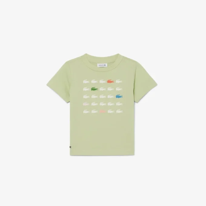 Camiseta de algodón con estampado de cocodrilo