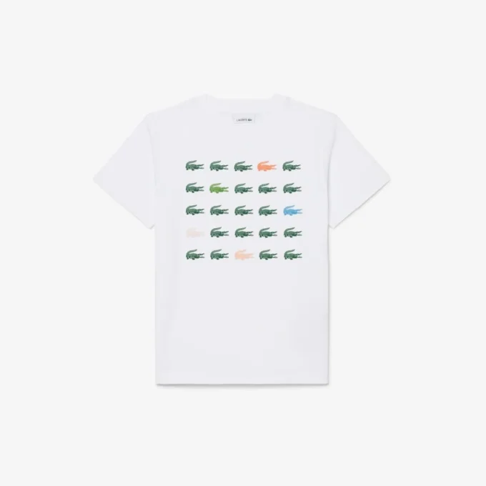 Camiseta de algodón con estampado de cocodrilo