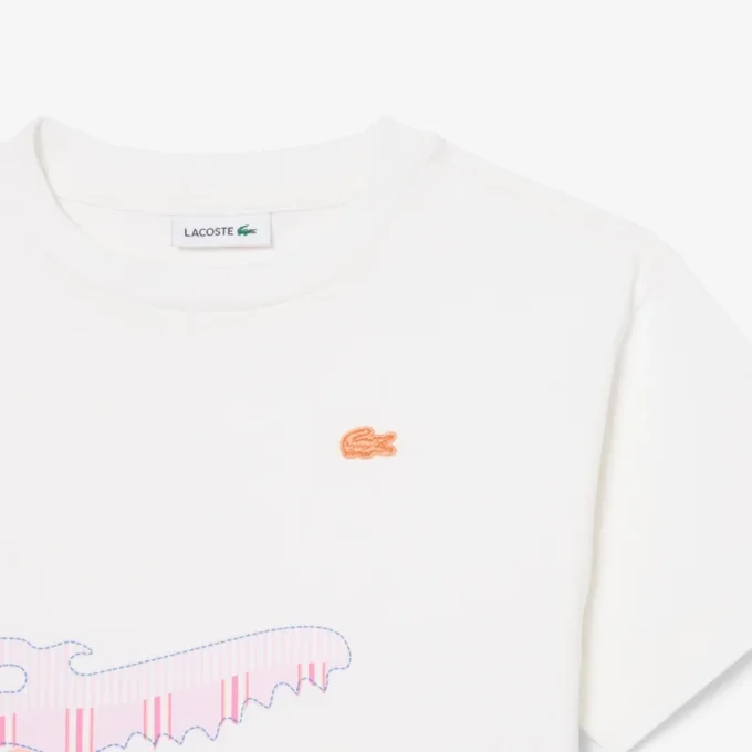 Camiseta de algodón con estampado de cocodrilo