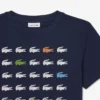 Camiseta de algodón con estampado de cocodrilo