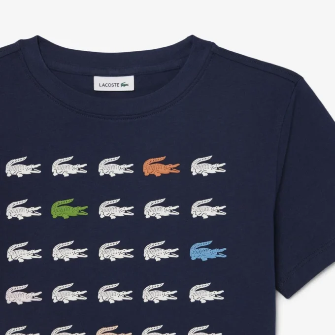 Camiseta de algodón con estampado de cocodrilo