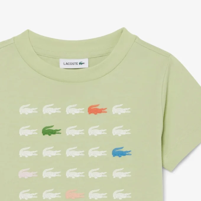 Camiseta de algodón con estampado de cocodrilo