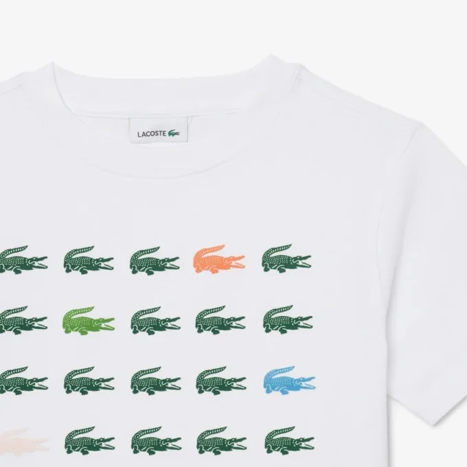 Camiseta de algodón con estampado de cocodrilo