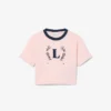 Camiseta de algodón con insignia en contraste