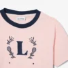 Camiseta de algodón con insignia en contraste