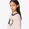 Camiseta de algodón con insignia en contraste