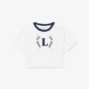 Camiseta de algodón con insignia en contraste