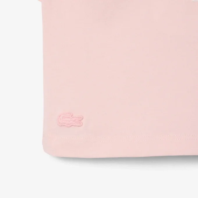 Camiseta de algodón con insignia en contraste