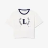 Camiseta de algodón con insignia en contraste