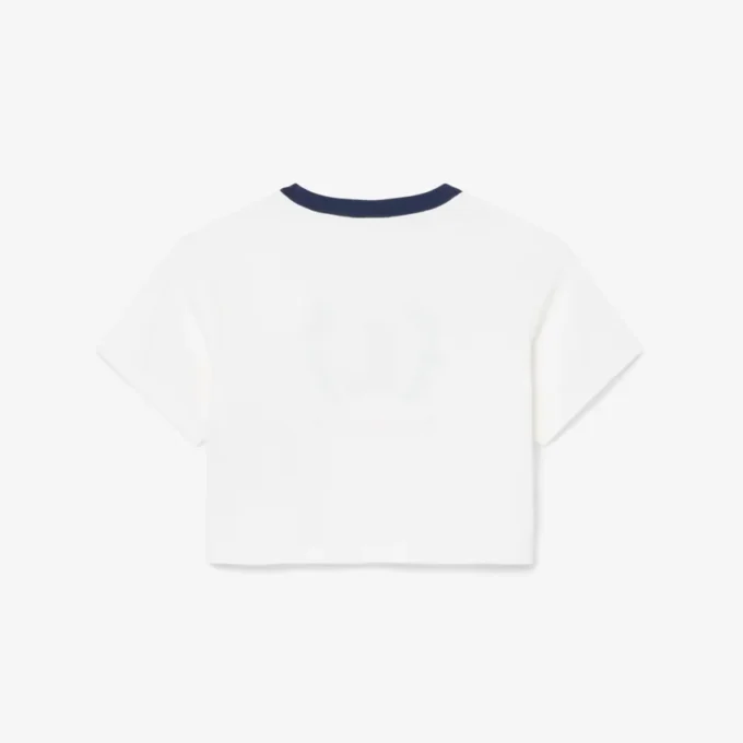 Camiseta de algodón con insignia en contraste