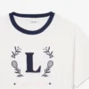Camiseta de algodón con insignia en contraste