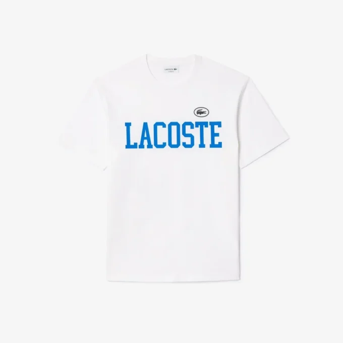Camiseta de algodón con insignia en contraste para hombre