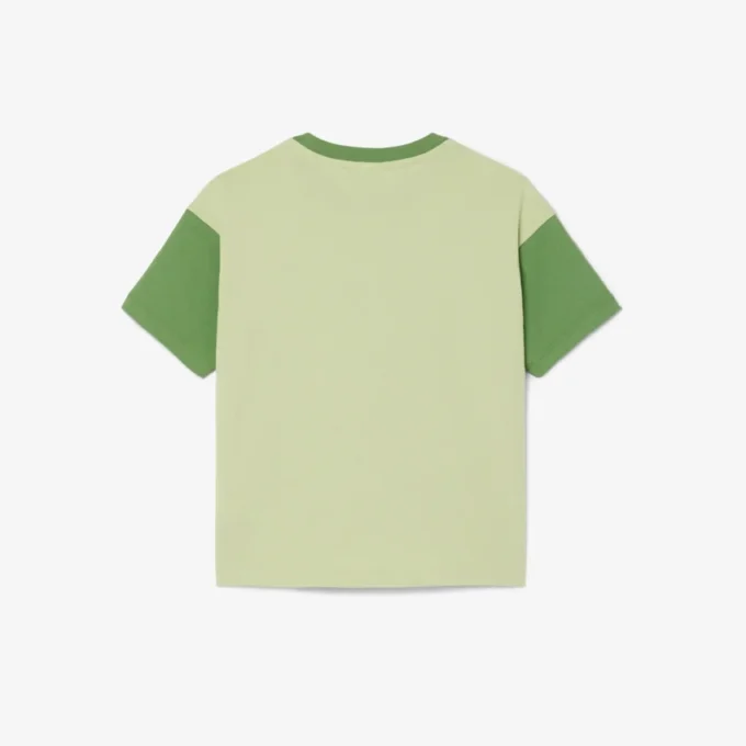 Camiseta de algodón con ribetes en contraste