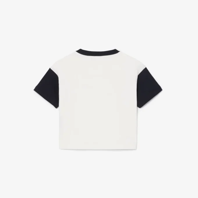 Camiseta de algodón con ribetes en contraste