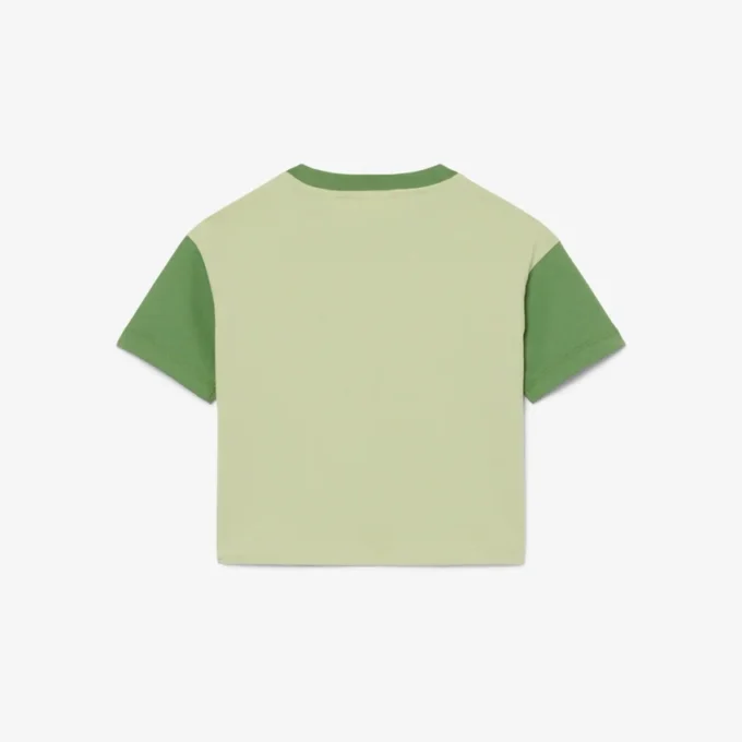 Camiseta de algodón con ribetes en contraste