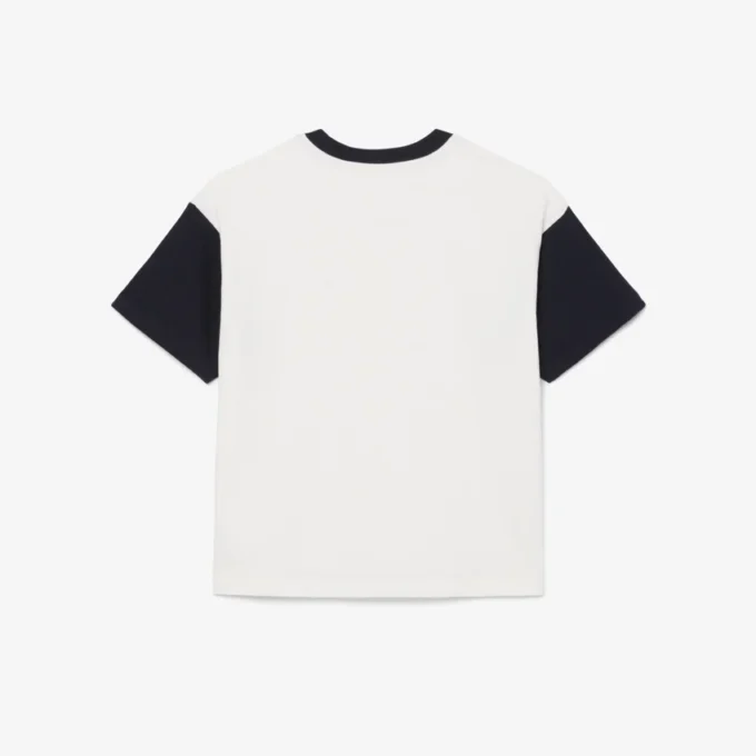 Camiseta de algodón con ribetes en contraste