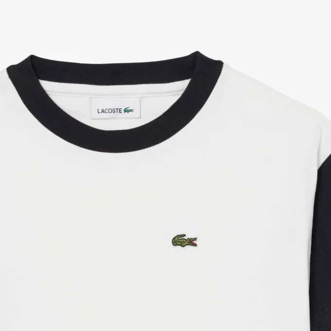 Camiseta de algodón con ribetes en contraste