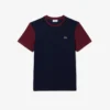 Camiseta de algodón de corte regular para hombre con bloques de color