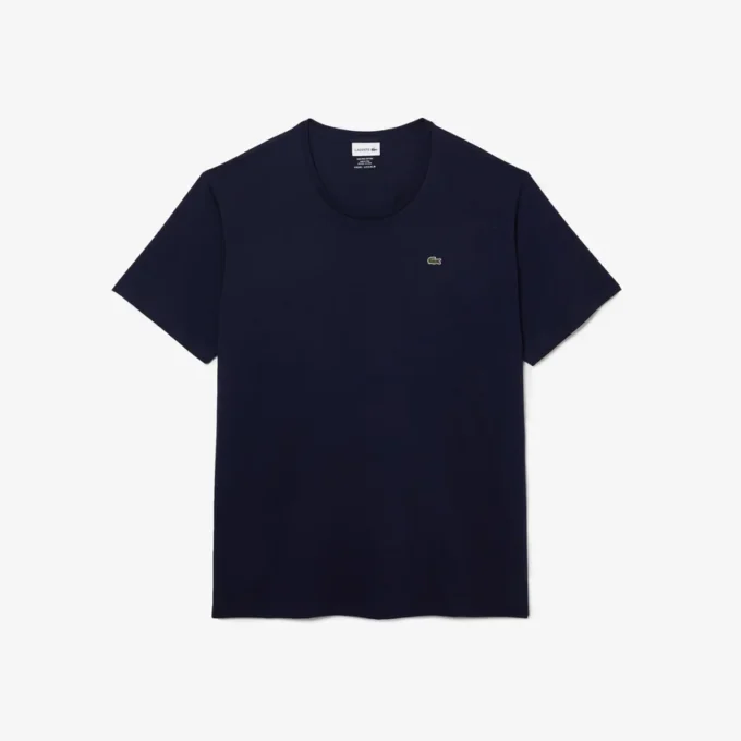 Camiseta de algodón de cuello redondo de corte amplio para hombre
