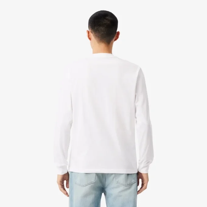 Camiseta de algodón de manga larga para hombre