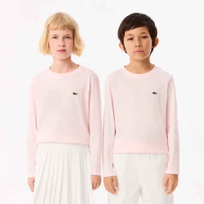 Camiseta de algodón de manga larga para niño