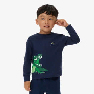 Camiseta de algodón de manga larga para niño