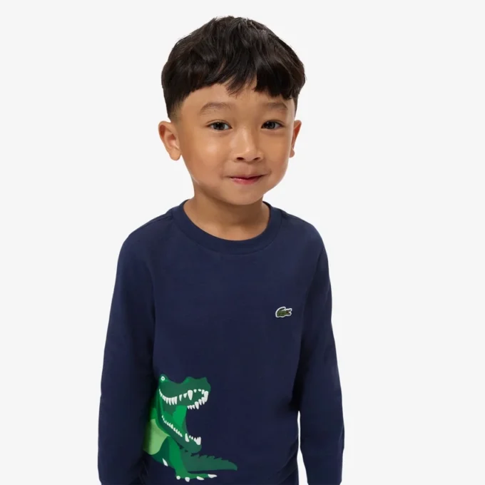 Camiseta de algodón de manga larga para niño
