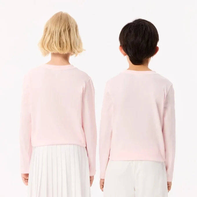 Camiseta de algodón de manga larga para niño