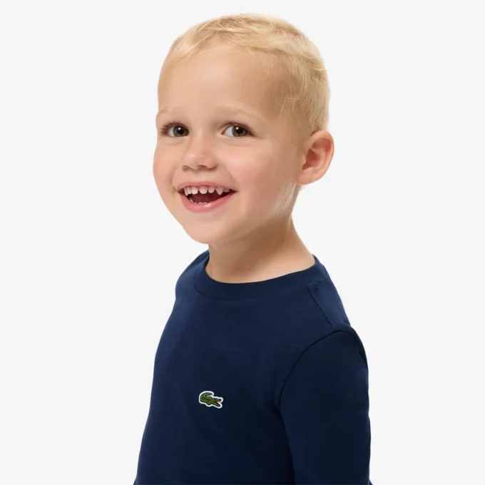 Camiseta de algodón de manga larga para niño