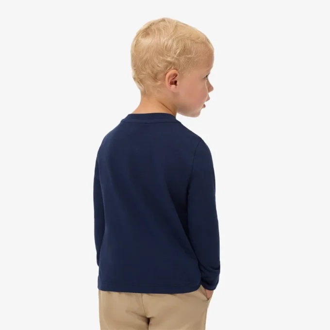Camiseta de algodón de manga larga para niño