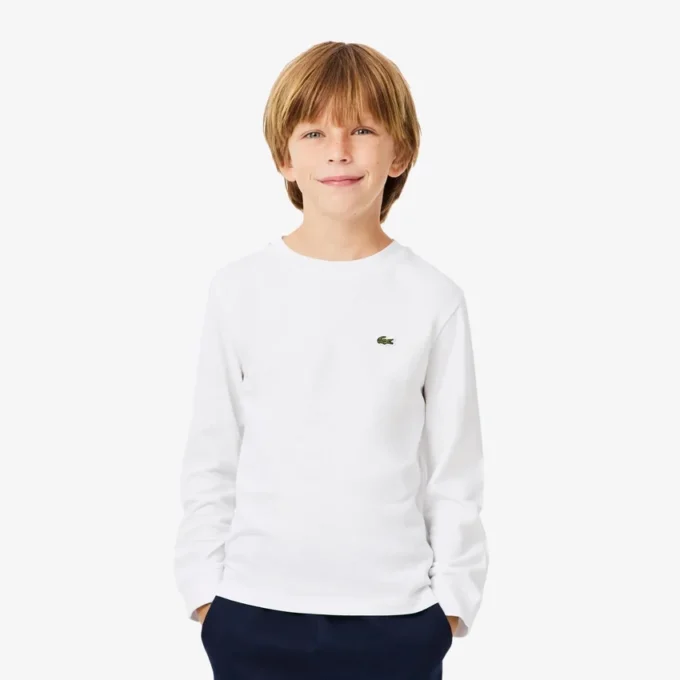 Camiseta de algodón de manga larga para niños