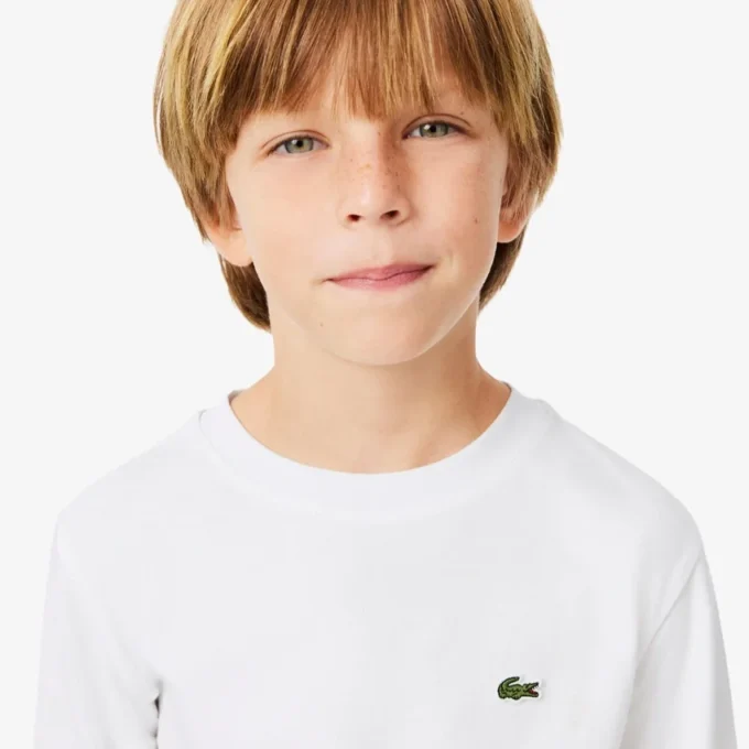 Camiseta de algodón de manga larga para niños
